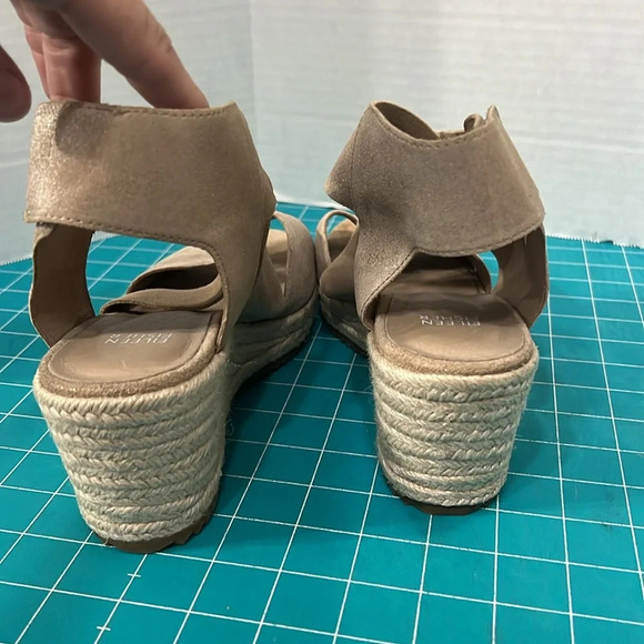 Eileen Fisher Natural Leather Platform Espidrille - Picture 6 of 9